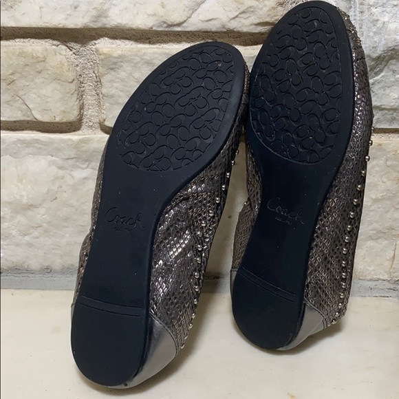 COACH Ballet Flats in Pewter Snake - Picture 8 of 8